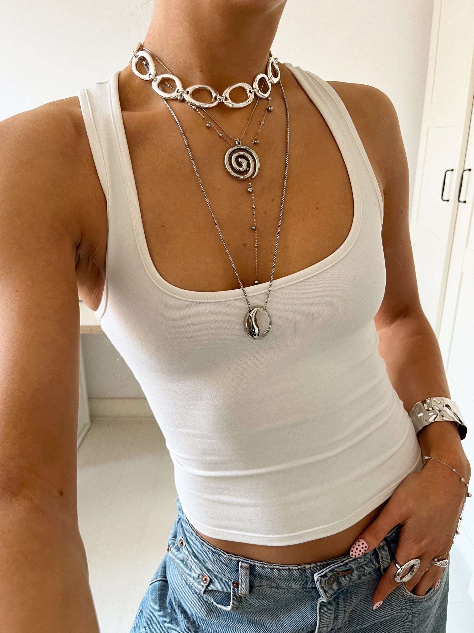 JUNI NECKLACE SILVER - Image 3