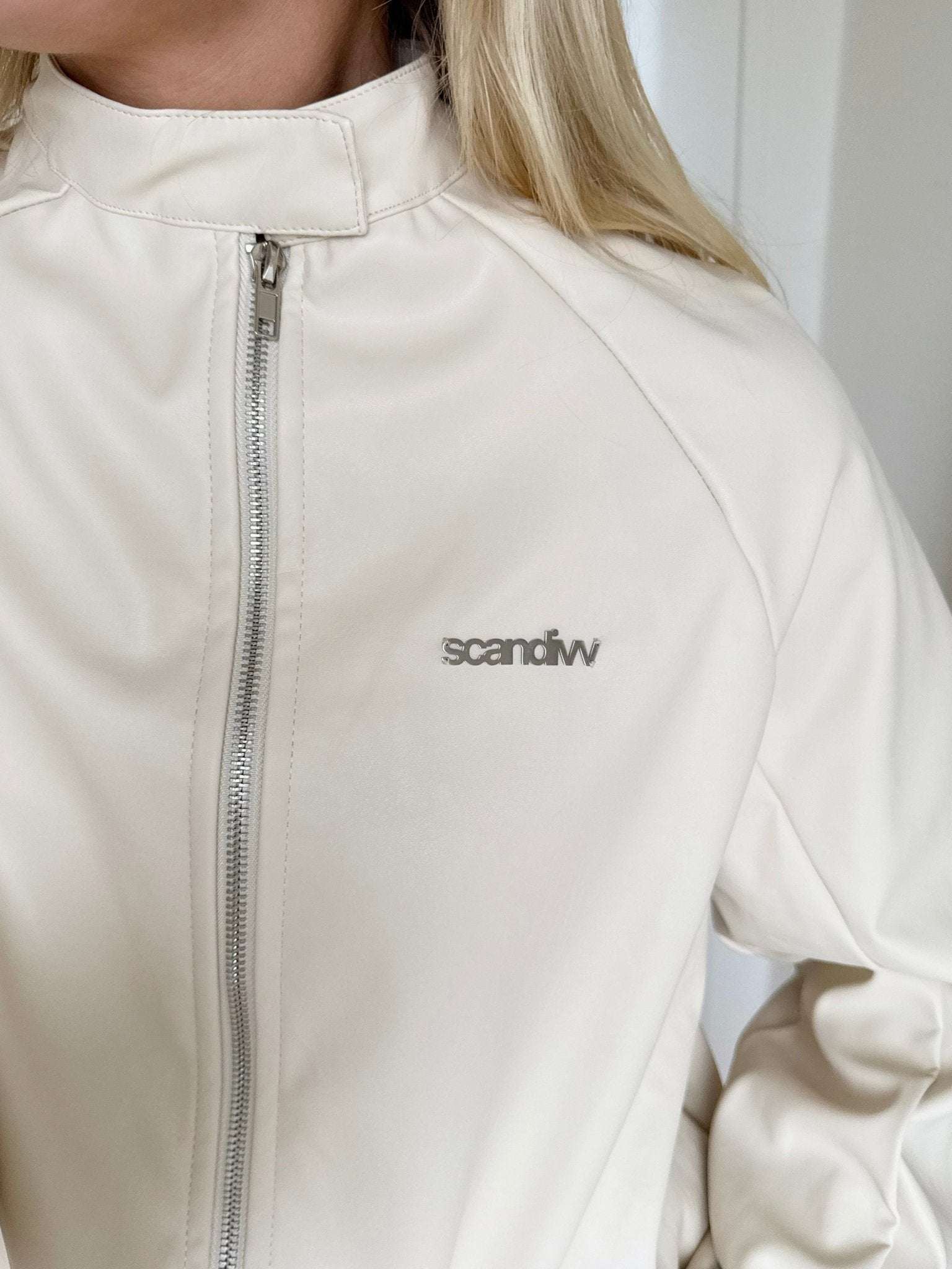 RUBI PU JACKET IN CREAM - Image 7